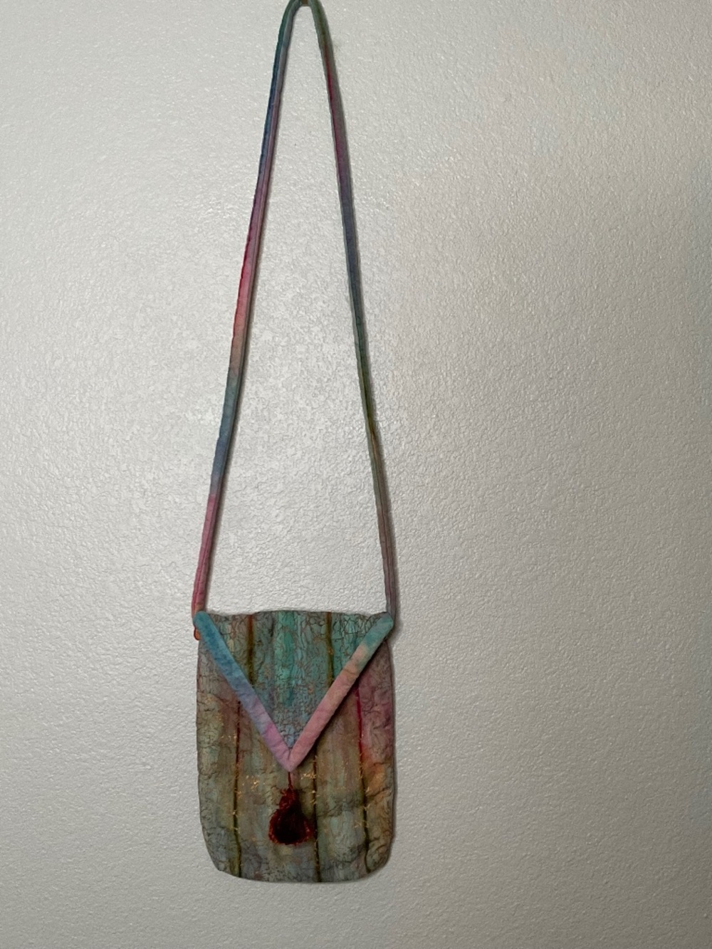Boho Crossbody Bag Tie dye Style Multicolor Handmade Artisan Fairy vibes